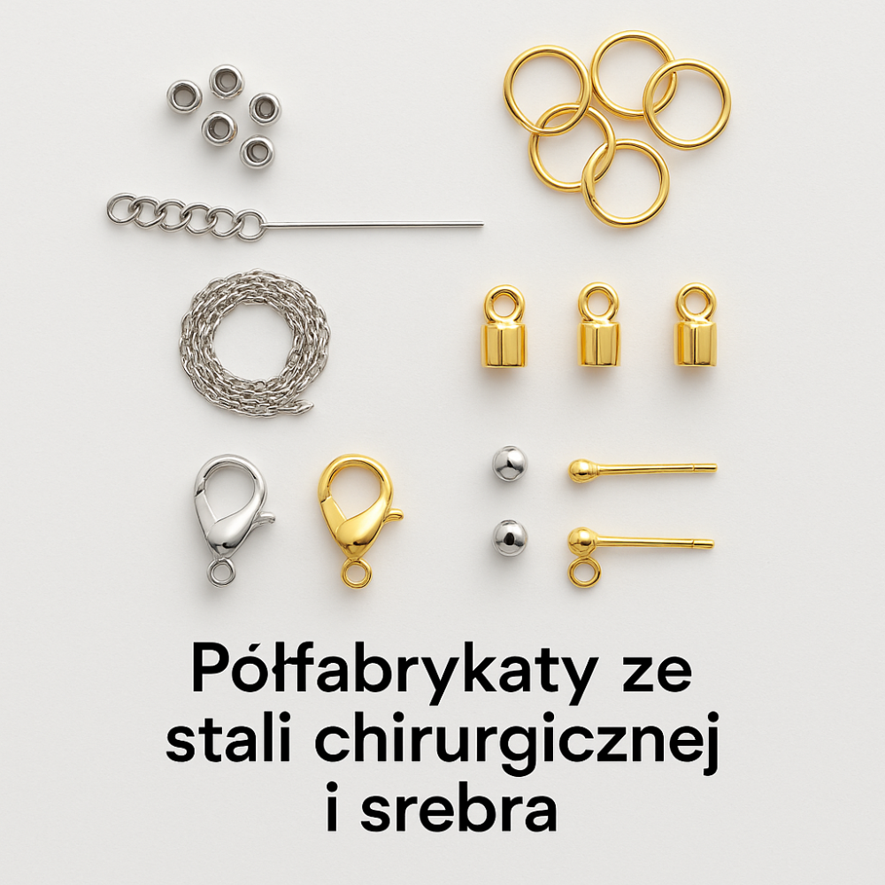 Półfabrykaty stal i srebro