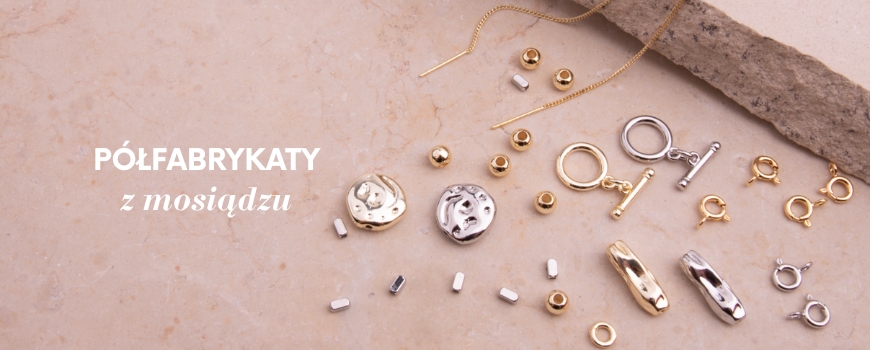 Elementy do biżuterii handmade wykonane z mosiądzu 