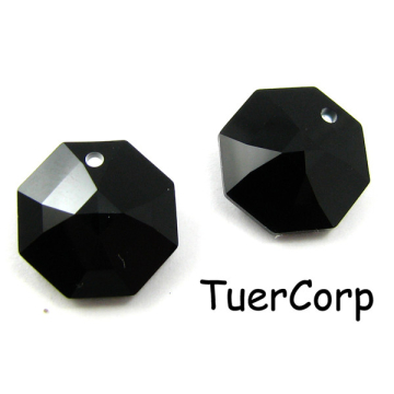 Swarovski octagon lily 14mm jet