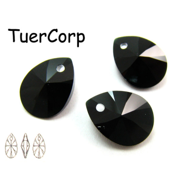 Swarovski mini pear 12mm jet