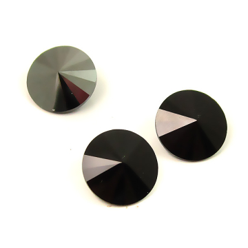 Swarovski rivoli stone hematite 10mm