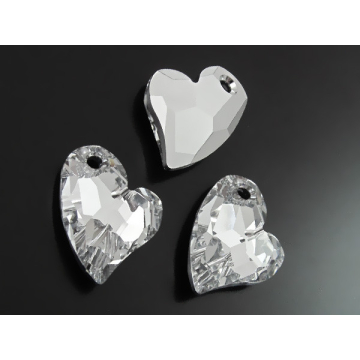 Swarovski devoted 2U heart 17mm comet argent light foiled
