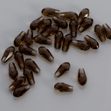 Swarovski pure drop smoky quartz 12mm
