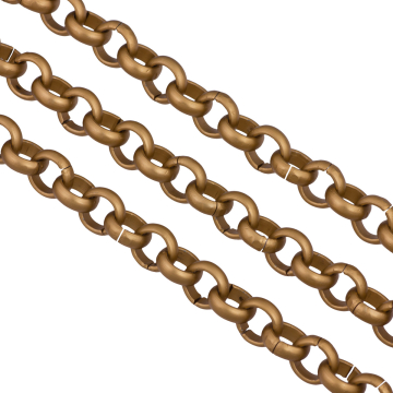 Łańcuch aluminiowy rollo antyczny brąz 11mm