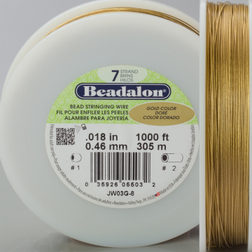 Beadalon linka powlekana 0.46mm gold color