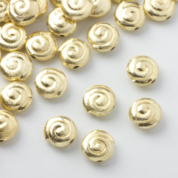 Koralik ślimak satynowy gold color 14mm