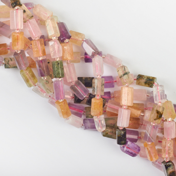 Mix kryształów górskich słupek ciosany 11x6,5mm Mix kryształów górskich słupek ciosany 11x6,5mm