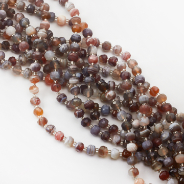 Agat bostwana oponka fasetowana 8x6mm