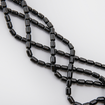 Czarny turmalin walec okrągły 9x6mm Czarny turmalin walec okrągły 9x6mm