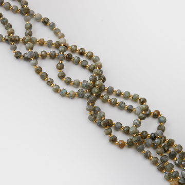 Labradoryt oponka fasetowana 7,5x6mm