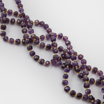 Ametysyt oponka fasetowana 8x6,5mm