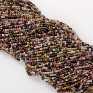 Turmalin kulki fasetowane 2,5mm Turmalin kulki fasetowane 2,5mm