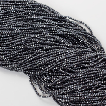 Hematyt platerowany kulka fasetowana natural 2mm - na sznury