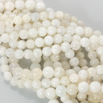 Biały kamień księżycowy kulki gładkie 8mm