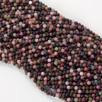 Turmalin kulki gładkie 4mm