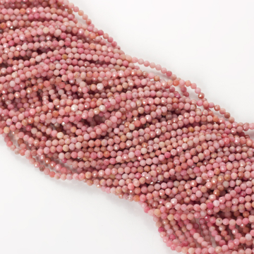 Rodonit kulki fasetowane 2mm