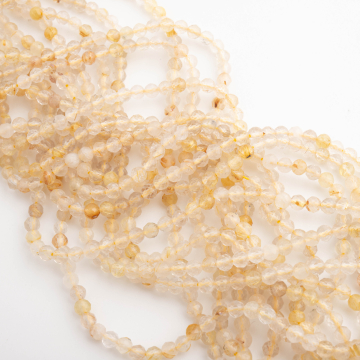 Kwarc z rutylem kulki fasetowane 3.5 mm