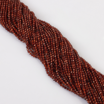Granat kulki fasetowane 2,5mm