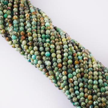 Turkus afrykański kulka fasetowana 4,5mm