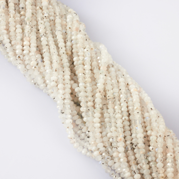 Kamień księżycowy oponka fasetowana 3x4mm