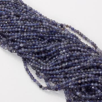 Tanzanit kulki fasetowane 3.5mm