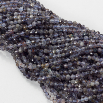 Iolit kulki fasetowane 4mm - na sznury