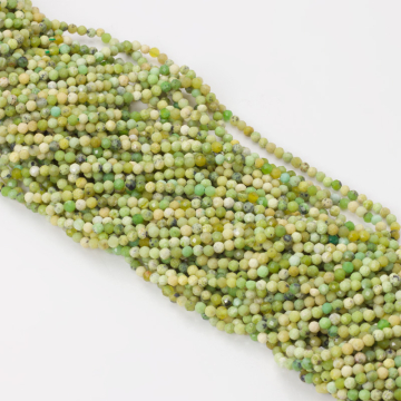 Turkus cytrynowy kulki fasetowane 2,5mm