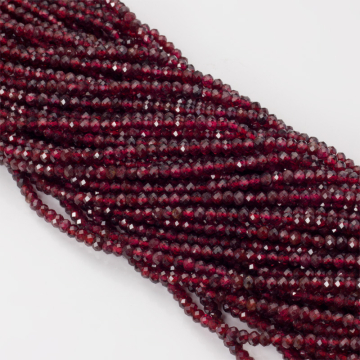Granat oponka fasetowana 4x3mm