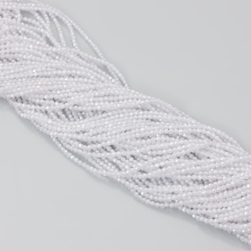 Cyrkonia kulka fasetowana biała 2mm