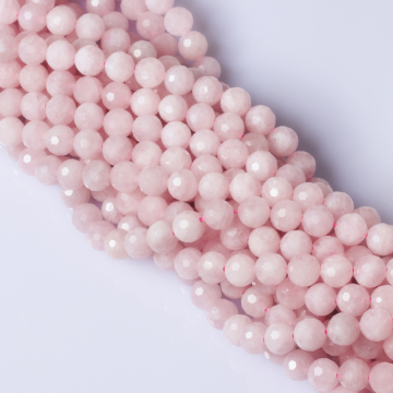 Kwarc różowy kulka fasetowana 8.2mm