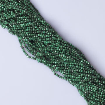 Malachit kulka fasetowana 2mm