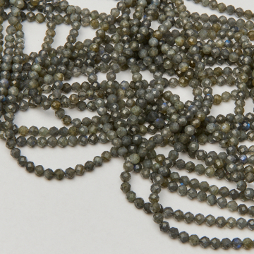 Labradoryt kulka fasetowana 4mm