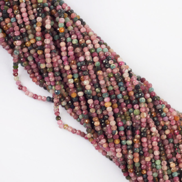 Turmalin naturalny oponka fasetowana 3,8-4x3mm