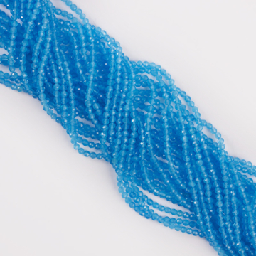 Kocie oko kulka fasetowana błękitna 3mm