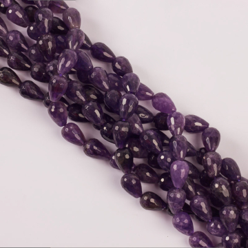Ametyst łezka fasetowana 13,9-14,6mm
