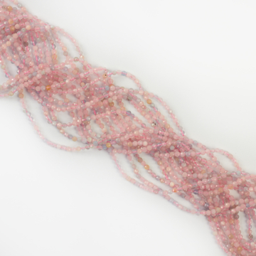 Morganit kulka fasetowana 2mm