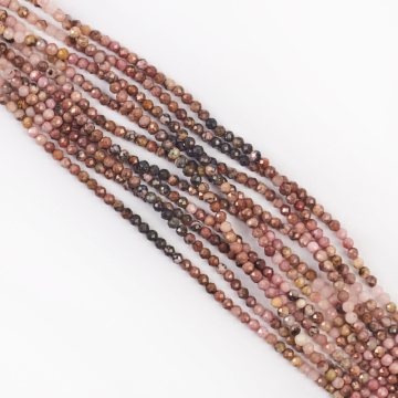 Rodonit kulka fasetowana cieniowana 4mm