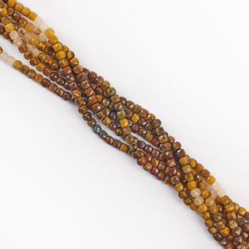 Pietersyt kostka fasetowana cieniowana 4,5mm