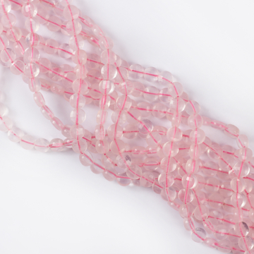 Kryształ górski różowy krążek fasetowany 6mm