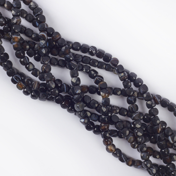 Onyks kostka fasetowana 5mm