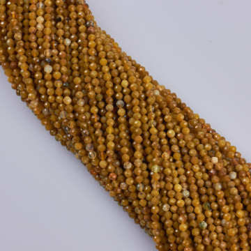 Opal żółty naturalny kulka fasetowana 4mm