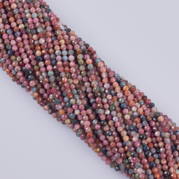 Rubin z szafirem kulka fasetowana 3mm