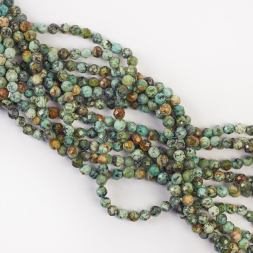 Turkus afrykański kulka fasetowana 6mm