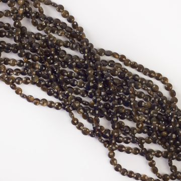 Obsydian dysk fasetowany 5mm