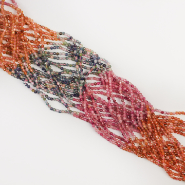 Turmalin kulka fasetowana cieniowana 2mm