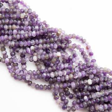 Ametyst oponka fasetowana 5,5x4mm