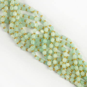 Amazonit baryłka fasetowana 6mm