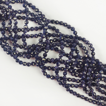 Noc kairu kulka fasetowana 4mm - na sznurze