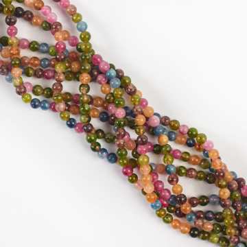 Turmalin kulka gładka 4,5mm - na sznurze