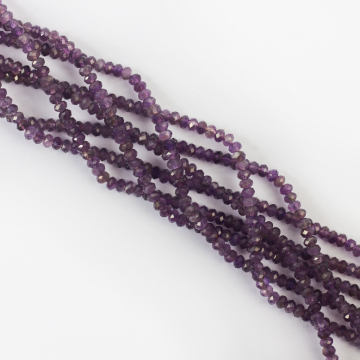 Ametyst oponka fasetowana 3x4mm